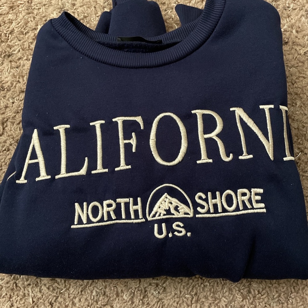 Navy Blue California Shein Sweatshirt